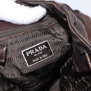 PRADA Shoulder Bag Suede Brown Auth bs33600-10