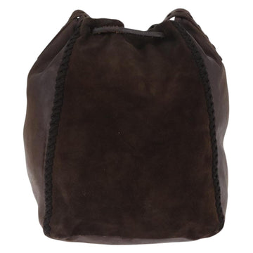 PRADA Shoulder Bag Suede Brown Auth bs33600 - 0