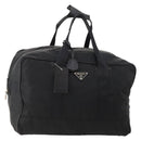 PRADA Boston Bag Nylon Black Silver Auth bs33603-1