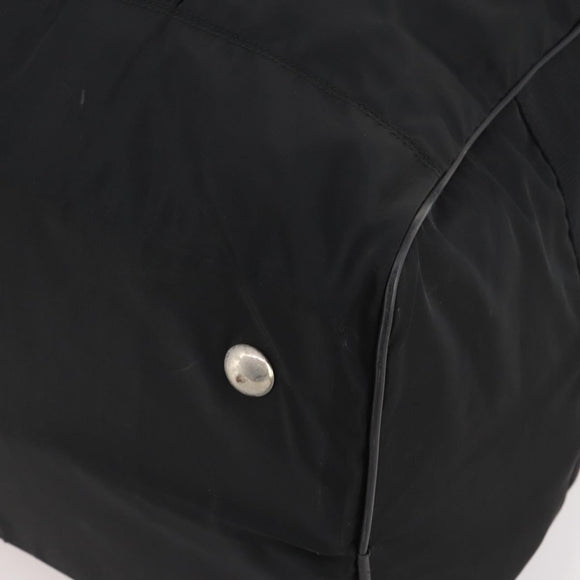 PRADA Boston Bag Nylon Black Silver Auth bs33603