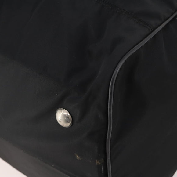 PRADA Boston Bag Nylon Black Silver Auth bs33603