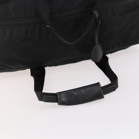 PRADA Boston Bag Nylon Black Silver Auth bs33603