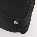 PRADA Boston Bag Nylon Black Silver Auth bs33605-8