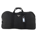 PRADA Boston Bag Nylon Black Silver Auth bs33605-13