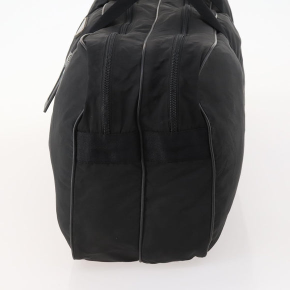 PRADA Boston Bag Nylon Black Silver Auth bs33605