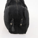 PRADA Boston Bag Nylon Black Silver Auth bs33605-4