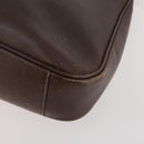 GUCCI Bamboo Hand Bag Leather 2way Brown Gold 001 3444 1638 Auth bs33606-9