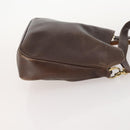 GUCCI Bamboo Hand Bag Leather 2way Brown Gold 001 3444 1638 Auth bs33606-3