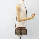 GUCCI GG Supreme Web Sherry Line Bag PVC Beige Gold 89 02 055 Auth bs33607-22