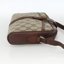 GUCCI GG Supreme Web Sherry Line Bag PVC Beige Gold 89 02 055 Auth bs33607-5