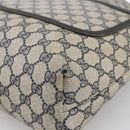 GUCCI GG Supreme Sherry Line Tote Bag PVC Navy Gold 120 02 003 Auth bs33609-9