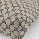 GUCCI GG Supreme Sherry Line Tote Bag PVC Navy Gold 120 02 003 Auth bs33609-15
