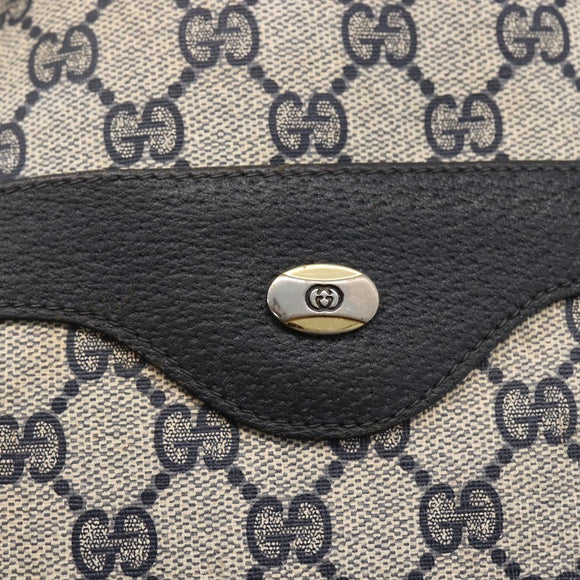 GUCCI GG Supreme Sherry Line Tote Bag PVC Navy Gold 120 02 003 Auth bs33609
