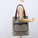 GUCCI GG Supreme Sherry Line Tote Bag PVC Navy Gold 120 02 003 Auth bs33609-21