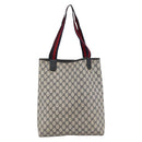 GUCCI GG Supreme Sherry Line Tote Bag PVC Navy Gold 120 02 003 Auth bs33609-2