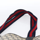GUCCI GG Supreme Sherry Line Tote Bag PVC Navy Gold 120 02 003 Auth bs33609-8