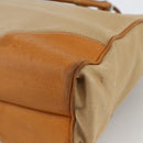 PRADA Hand Bag Canvas Beige Silver Auth bs33611-15