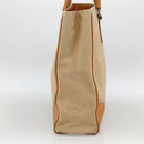 PRADA Hand Bag Canvas Beige Silver Auth bs33611-3