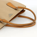 PRADA Hand Bag Canvas Beige Silver Auth bs33611-7
