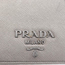 PRADA Schoudertas met kettingband Saffiano leer Zilver Auth bs33612-18