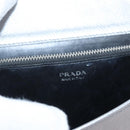 PRADA Schoudertas met kettingband Saffiano leer Zilver Auth bs33612-19