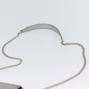PRADA Schoudertas met kettingband Saffiano leer Zilver Auth bs33612-8
