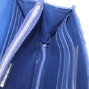 PRADA Umhängetasche Leder Blau Silber Auth bs33613-21