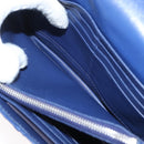 PRADA Umhängetasche Leder Blau Silber Auth bs33613-23