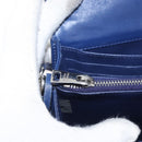 PRADA Umhängetasche Leder Blau Silber Auth bs33613-27