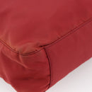 PRADA Hand Bag Nylon Red Silver Auth bs33614-13