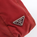 PRADA Hand Bag Nylon Red Silver Auth bs33614-14