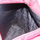 PRADA Hand Bag Nylon Red Silver Auth bs33614-18