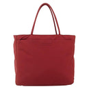 PRADA Hand Bag Nylon Red Silver Auth bs33614-2