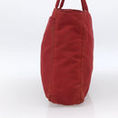 PRADA Hand Bag Nylon Red Silver Auth bs33614-5