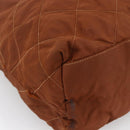 PRADA Chain Shoulder Bag Nylon Brown Gold Auth bs33615-14