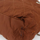 PRADA Chain Shoulder Bag Nylon Brown Gold Auth bs33615-15