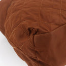 PRADA Chain Shoulder Bag Nylon Brown Gold Auth bs33615-16