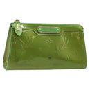 LOUIS VUITTON Monogram Vernis Trousse cosmetics Pouch Green M93649 Auth bs33617-1