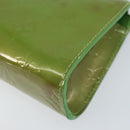 LOUIS VUITTON Monogram Vernis Trousse cosmetics Pouch Green M93649 Auth bs33617-10