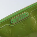 LOUIS VUITTON Monogram Vernis Trousse cosmetics Pouch Green M93649 Auth bs33617-13
