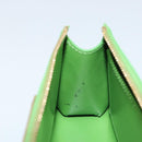 LOUIS VUITTON Monogram Vernis Trousse cosmetics Pouch Green M93649 Auth bs33617-18