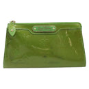 LOUIS VUITTON Monogram Vernis Trousse cosmetics Pouch Green M93649 Auth bs33617-2