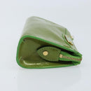 LOUIS VUITTON Monogram Vernis Trousse cosmetics Pouch Green M93649 Auth bs33617-4