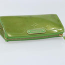 LOUIS VUITTON Monogram Vernis Trousse cosmetics Pouch Green M93649 Auth bs33617-6