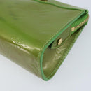 LOUIS VUITTON Monogram Vernis Trousse cosmetics Pouch Green M93649 Auth bs33617-8