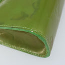 LOUIS VUITTON Monogram Vernis Trousse cosmetics Pouch Green M93649 Auth bs33617-9
