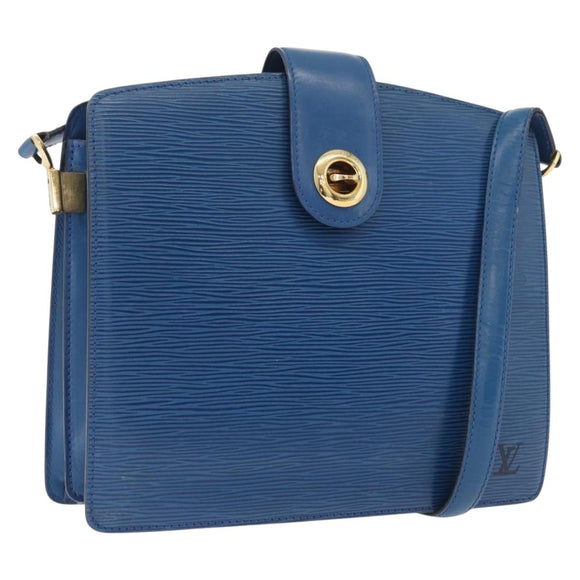 LOUIS VUITTON Epi Capuchin Shoulder Bag Blue M52345 LV Auth bs33618