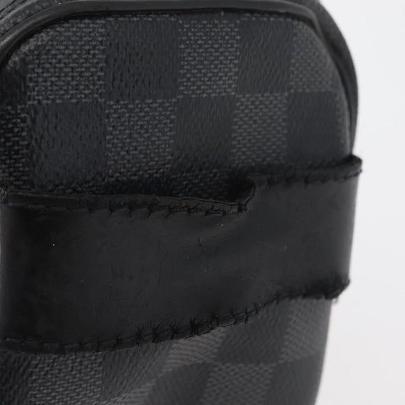 LOUIS VUITTON Damier Graphite Toilet Pouch Clutch Bag N47625 LV Auth bs33619