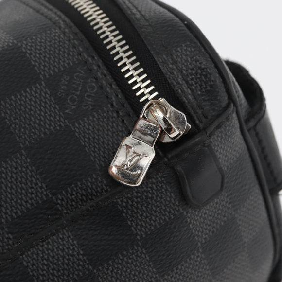 LOUIS VUITTON Damier Graphite Toilet Pouch Clutch Bag N47625 LV Auth bs33619