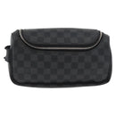 LOUIS VUITTON Damier Graphite Toilet Pouch Clutch Bag N47625 LV Auth bs33619-2